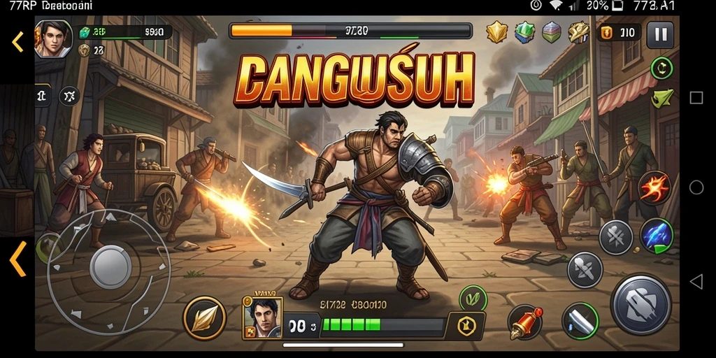 Screenshot gameplay 77RP yang menunjukkan pertempuran strategi seru.