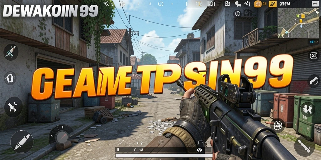 Tampilan gameplay seru DEWAKOIN99 dengan aksi TPS yang mendebarkan.