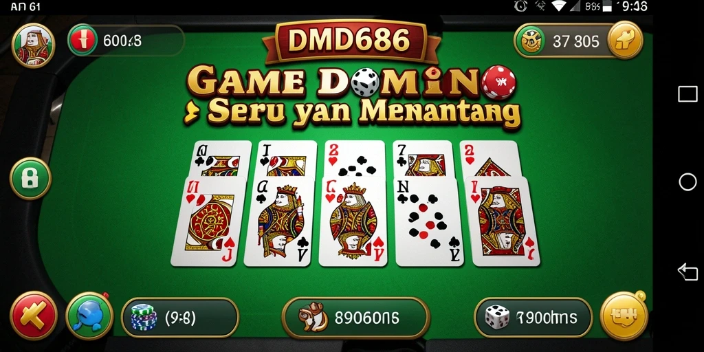 Gameplay seru DMD686 dengan domino yang menarik dan kompetitif.