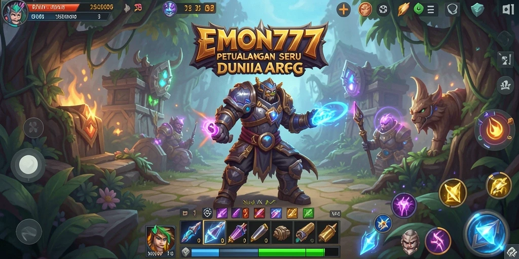 Screenshot gameplay EMON777 menampilkan aksi petualangan yang seru.