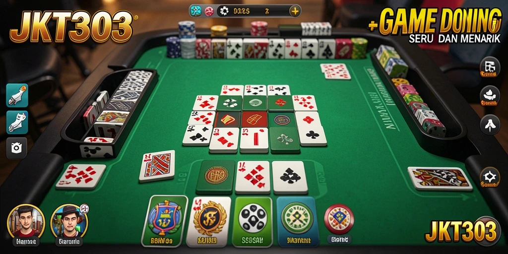 Screenshot gameplay JKT303 yang menampilkan intensitas permainan Domino.