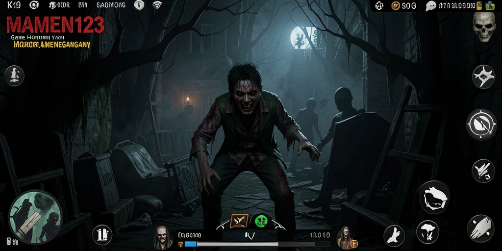 Tangkapan layar gameplay menakutkan dari MAMEN123 yang penuh misteri.