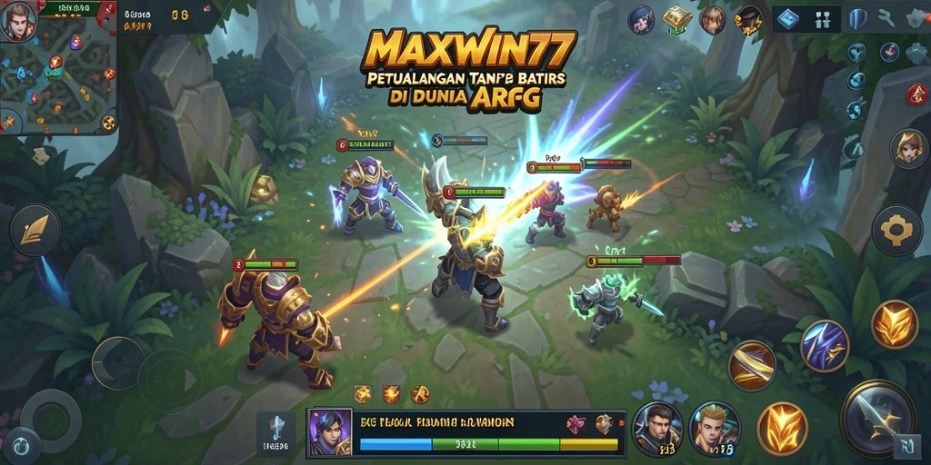 Screenshot menampilkan aksi seru dalam gameplay ARPG MAXWIN77.