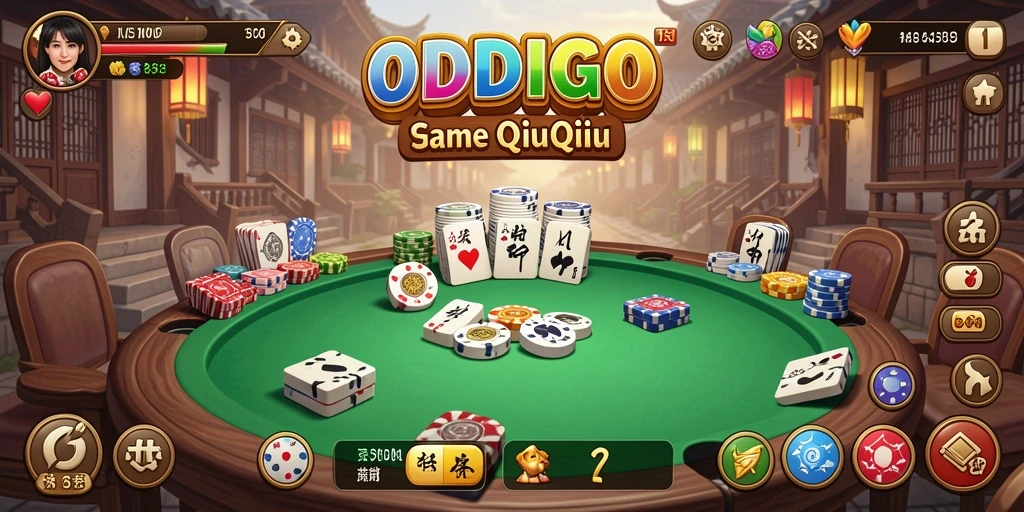 Tampilan gameplay ODDIGO saat bermain QiuQiu yang seru.