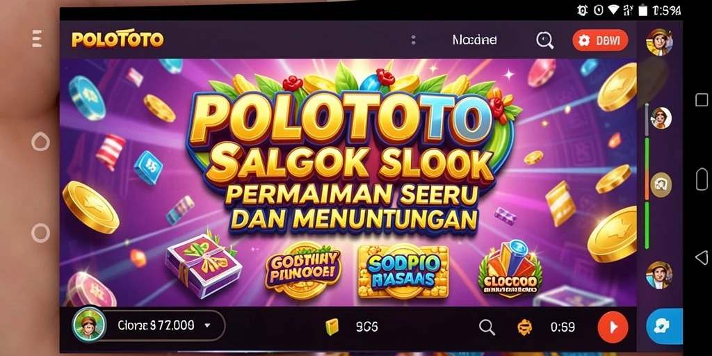 Screenshot gameplay POLOTOTO dengan efek visual yang menakjubkan.