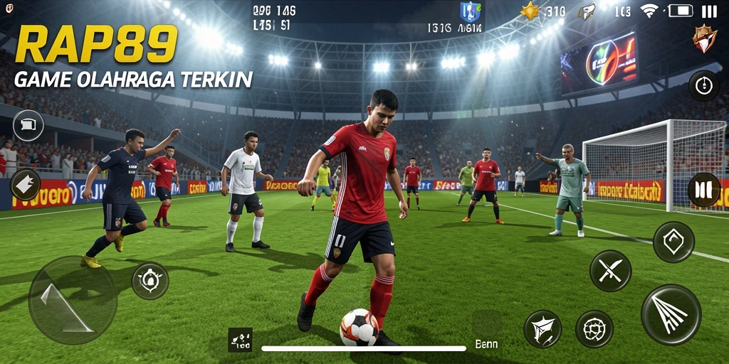 Tampilan gameplay menarik dari RAP89 yang penuh aksi olahraga.