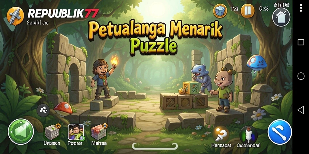 Screenshot gameplay <strong>REPUBLIK77</strong> yang penuh warna dan menantang.