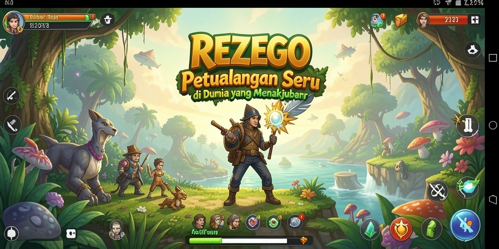 Tampilan gameplay REZEGO yang menakjubkan dalam petualangan seru.