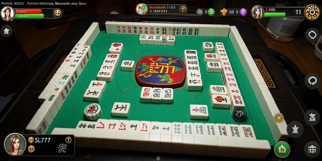 Screenshot gameplay SL777 dengan aksi mencocokkan ubin Mahjong.
