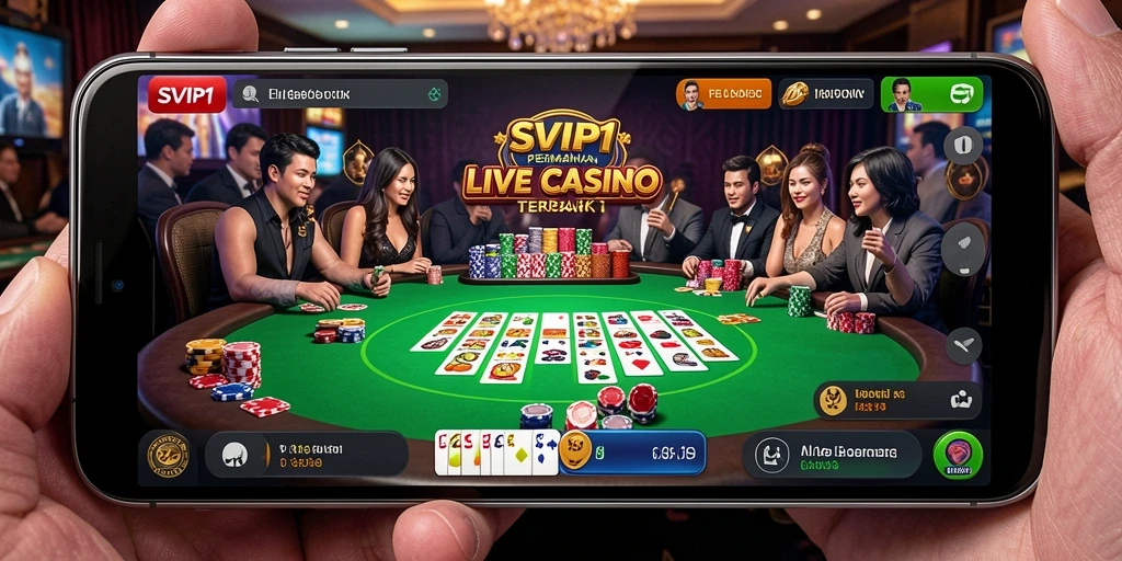 Screenshot SVIP1 menampilkan gameplay menarik di Live Casino.