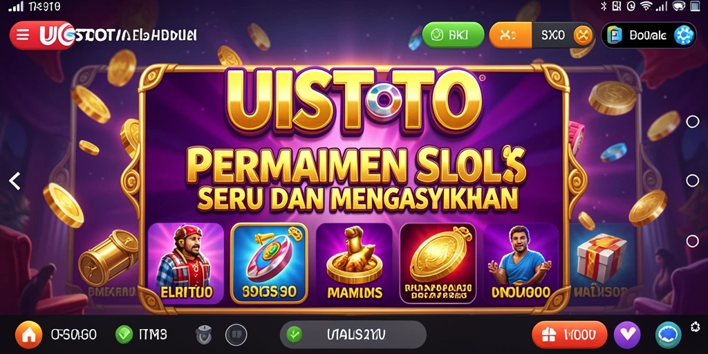 Tampilan gameplay slot UUSTOTO yang menarik dan dinamis.