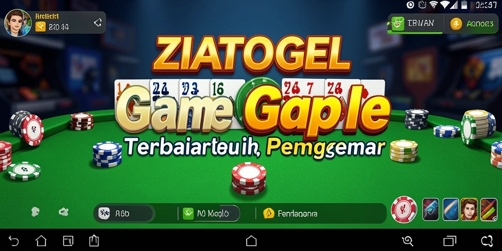 Tampilan permainan Gaple yang seru dan interaktif di ZIATOGEL.